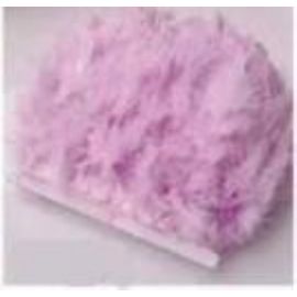 Chandelle Feather Fringe Turkey Feather Trim Sewn On Tape 10 Yards Lavender