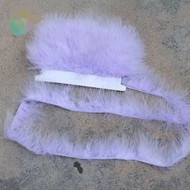 Lavender Turkey Marabou Feather Trim  Fringe 10 yards