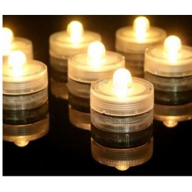 Round Shape Led Submersible Floral Lights /FloraLytes 12 Pieces -White
