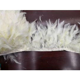 Ivory Chandelle Trims/Fringe Sew on  Feathers 10 Yards/Piece
