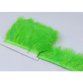 Turkey Marabou Fringe Trim 10 Yards Turkey Feather Marabou Fringe Sewn On Tape Green