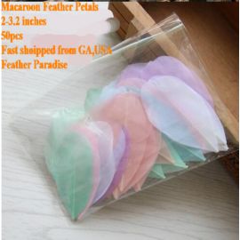 100 Pieces Feather Petals Feather Fillers Feather Confetti Macaroon