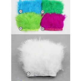 2 Yards Marabou Feather Fringe Tapes Trims Snow White