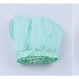 Mint Green Goose Pallets Parried Fringe  Sew on Feathers 2 Yards/Piece