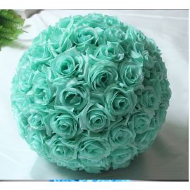 10 inch Rose Flower Pomander  Wedding decoratin Ball Silk Kissing Ball Rose Flowers Balls-Mint