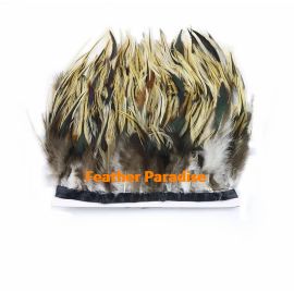 Rooster Saddle-Badger Fringe - Natural 1 Yard