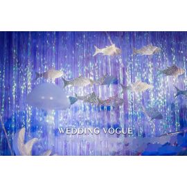 Silver Retro PVC Metallic Beaded Curtain Strands/Garlands - 80 inch Long