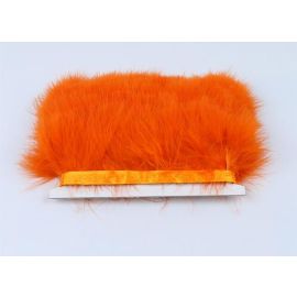 Turkey Marabou Fringe Trim 10 Yards Turkey Feather Marabou Fringe Sewn On Tape Orange