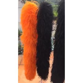 10-ply Orange Ostrich Boa 6 feet -Customized