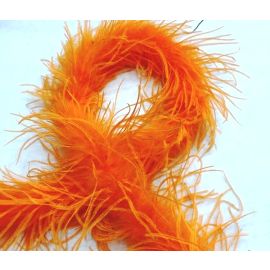Ostrich Boa Ostrich Trim 1 ply 2 Yards 6 Feet-Orange