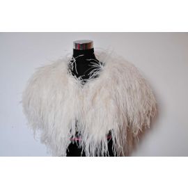 White Ostrich Feather Shrug Wholesale Only
