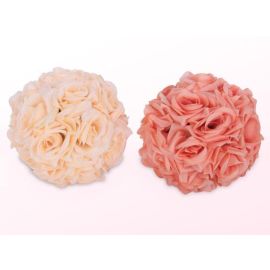 6 inches Rose Flower Pomander  Wedding decoratin Ball Silk Kissing Ball Rose Flowers Balls -Peach