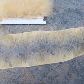 Beige Turkey Feather Trim  Fringe 10 yards