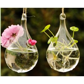 Clear Pear Hanging Votive Candle Holder Hanging Vase