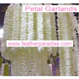 10 Pcs Petal Garlands Wedding Decoration Floral  Ivory 1 Yard