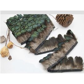 Nature Lady Amherst Pheasant Feather Trim Fringe Tape 10 yards
