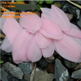 100 Pieces Feather Petals Feather Fillers Feather Confetti Pink