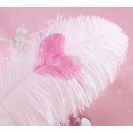 Heart Feather Birthday Wedding Decoration Large Feathers 20pcs 20-22 inches