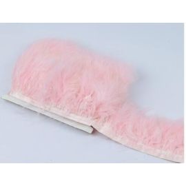 Turkey Marabou Fringe Trim 10 Yards Turkey Feather Marabou Fringe Sewn On Feather Tape Pink