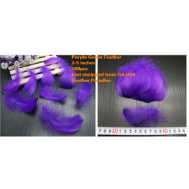 500 Pieces Packed Loose Goose Nagorie  Feather  Feather Fillers Feather Confetti Purple
