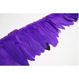 Purple Goose Pallets Parried Fringe  Sew on Feathers 2 Yards/Piece