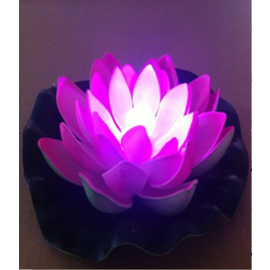 LED Floating Lotus Lily Pad Light-Purple