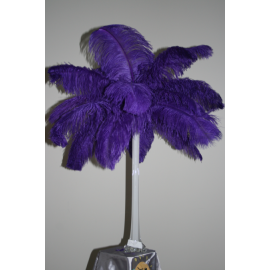 Purple Ostrich Plume Centerpieces/Feather Plume Palm Tree 6 Sets - Luxury