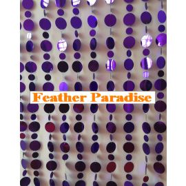 Purple Retro PVC Metallic Beaded Curtain Strands/Garlands - 80 inch Long