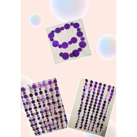 Purple Retro PVC Metallic Beaded Curtain Strands/Garlands - 4 Yards