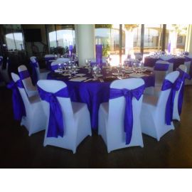 Purple Satin Chair Sash