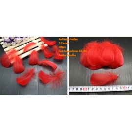 100 Pieces Packed Goose NAGOIRE Feathers Loose Feather  Feather Fillers Feather NAGOIRE Red