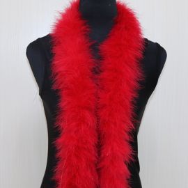 Red Marabou Fluffy Boa 6 feet 2 Yards 50g Very Thick