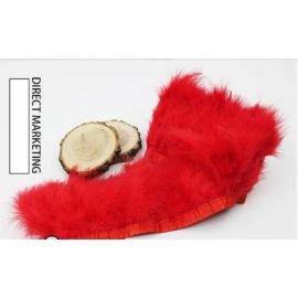 2 Yards Marabou Feather Fringe Tapes Trims Red