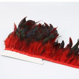10 Yards Coque Rooster Schlappen Fringe Trims-Red