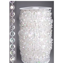 Roll of Beads 33 Yards (99 ft)- Diamonds Crystal Clear White