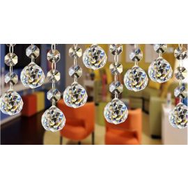 30mm Globe Cystal Bead / Drop  6 Pieces