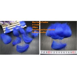 100 Pieces Packed Goose Nagorie Feathers Loose Feather  Feather Fillers Feather Confetti Royal Blue