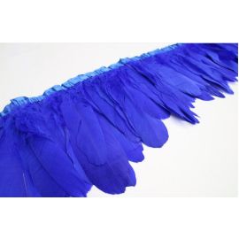 Royal Blue Goose Pallets Parried Fringe Trim Sew on Goose Feathers 2 yards