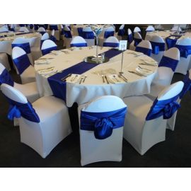 Blue Satin Chair Sash