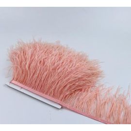 10 Yard Ostrich Fringe Tapes Trims-Blush Pink