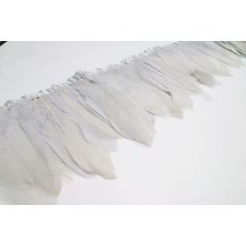 Silver Goose Pallets Parried Fringe  Sew on Feathers 2 Yards/Piece