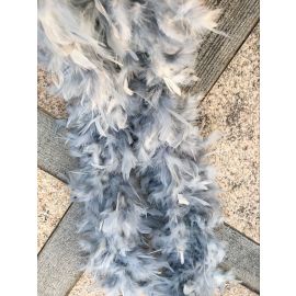Silver Chandelle Boa Trim Turkey Feather Boa Fluffy Boa60 g