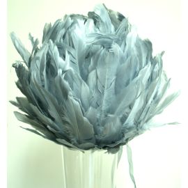 Premium Large Feather Balls /Rose Balls/Flower Balls Silver 12 Inch