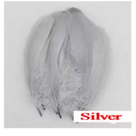 Goose Pallet Goose Loose Feathers Fancy Loose Goose Feathers 20pcs Silver color