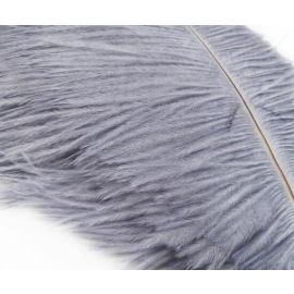 Silver Ostrich Feathers Plumes/ Wings 22-24 inch 12 Pieces