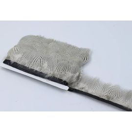 Silver-Pheasant Feather Fringe-Nature Pattern 10 Yards