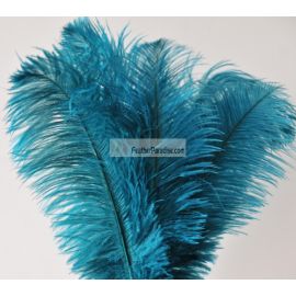 Teal Blue Ostrich Feather 6-8 inch 100 pieces