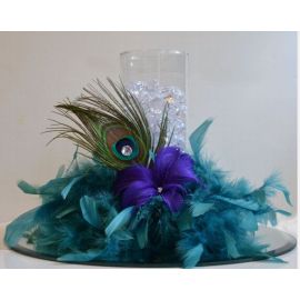 Teal Blue Chandelle Boa 6 feet 40G