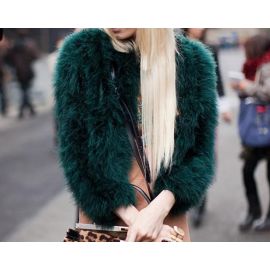 Teal Feather Coat Wholesale Only