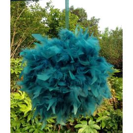 Feather Kissing Balls/ Pom Poms/Chandelle Feather Balls/ Decoration Balls/Wedding Balls-Teal 12 Inch